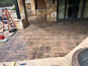 Custom stamped concrete patio
